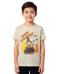 Garfield T-Shirt Boys’ Happy Halloween Witches Brew Short Sleeve Tee (XL)