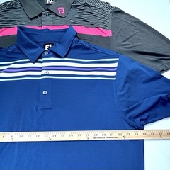 2 FootJoy Polo Golf Shirts Yas Links Abu Dhabi UAE Emirates Logo Mens XL LOT EUC