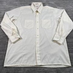 Vintage Sovereign Shirt Mens XL White Stripe Permanent Press Square Bottom USA
