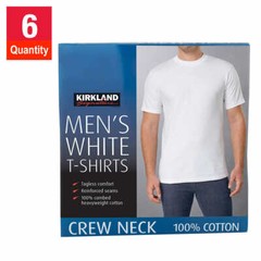 6 pieces WHITE Color Crew Neck T-Shirt Tee T Under Shirts Men Man Size S M L XL