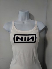 Nine inch nails vintage logo the downward spiral tank top ribbed nin Womens Tank