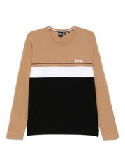 Hugo Boss Men’s Balance Colorblock Long Sleeve Shirt, Black