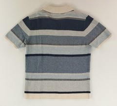 Marine Layer Polo Shirt Knit Blue White Striped Cotton Wool Nylon Blend Mens M