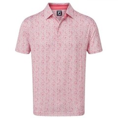 FootJoy Shirt Mens Large Blue Polo Daisy Golf Stretch Quick Dry Golf Classic