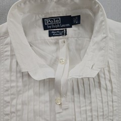 Polo Ralph Lauren Pleated Bib Tuxedo Shirt 15.5/33 Estate Formal Custom Fit Vtg