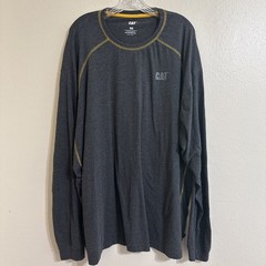CAT Men’s Gray Long Sleeve Shirt Size 3XL 85% Cotton 15% Polyester
