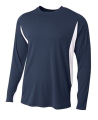 A4 Long Sleeve Color Block Tee Mens N3183