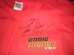 Men’s Autographed SIGNED EDDIE MONEY “I Wanna Go Back/2007XL/ T-Shirt