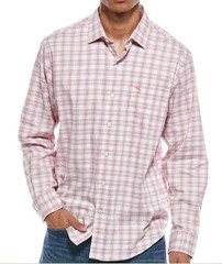 Tommy Bahama Men’s SZ M Pink SARASOTA STRETCH SAN MARCOS CHECK Shirt $138