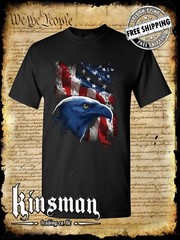 American Icon Bald Eagle T-Shirt – American Flag 4th of July Patriotic USA