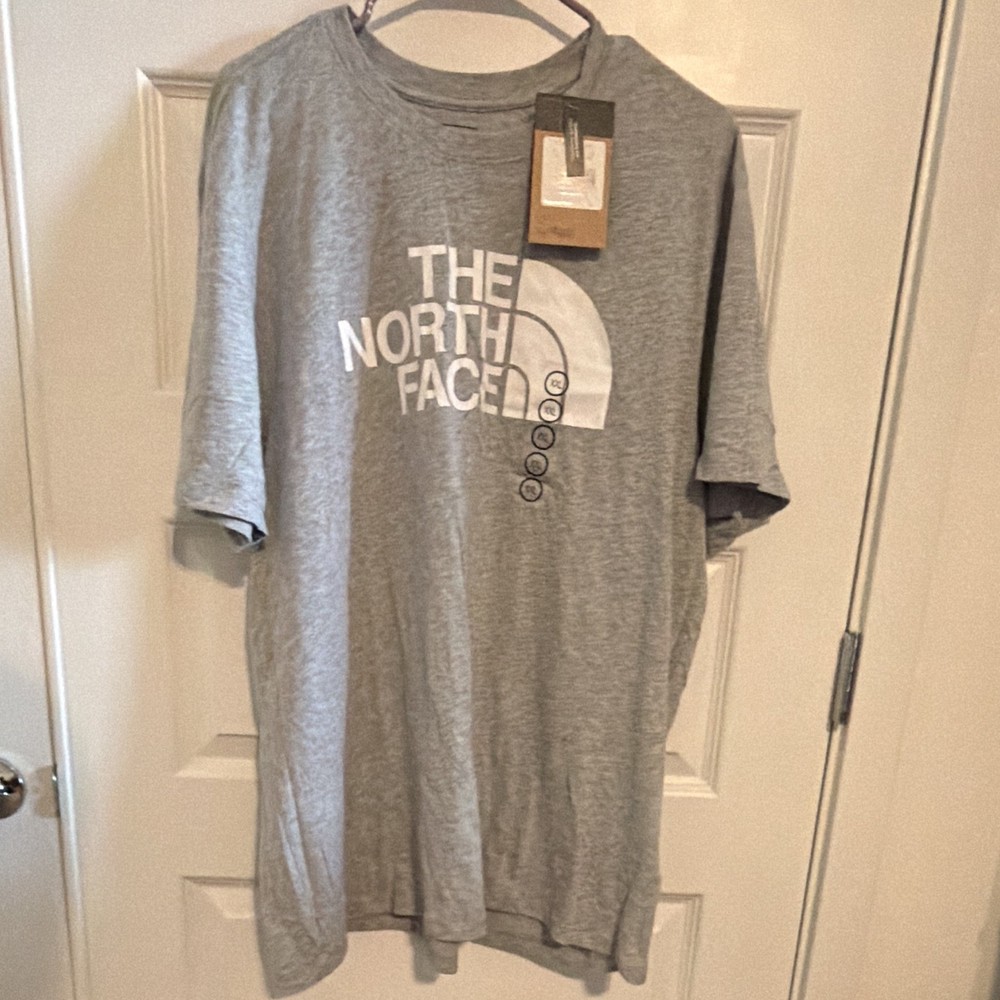 The North Face M SS Half Dome Tee Gray Graphic Logo Crew Neck T-Shirt Men 2XL