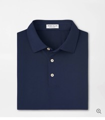 Peter Millar Size Large Crown Sport Solid Performance Mesh Polo, Navy, NWT, $105