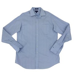 Paul Fredrick French Cuff Dress Shirt Men’s Size 16 Blue Long Sleeve 100% Cotton