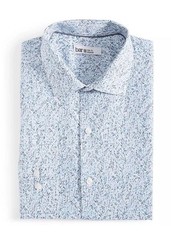 Bar III Men’s Slim-Fit Floral Dress Shirt, White Blue, Small 14-14.5
