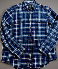 Polo Ralph Lauren Classic Fit Indigo Plaid Twill Work Shirt Men’s XL