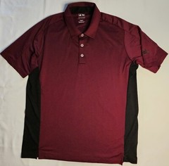 Mens Adidas Puremotion Short Sleeve Burgundy Polo Shirt Size Large – NICE