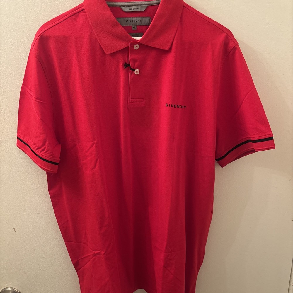 Givenchy Polo Shirt Sz XL Mens Short Sleeve Cotton Logo, Givenchy Polo