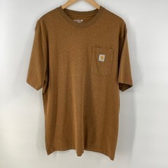 Carhartt Loose Fit Pocket T-Shirt Men’s Regular Size L Brown Logo