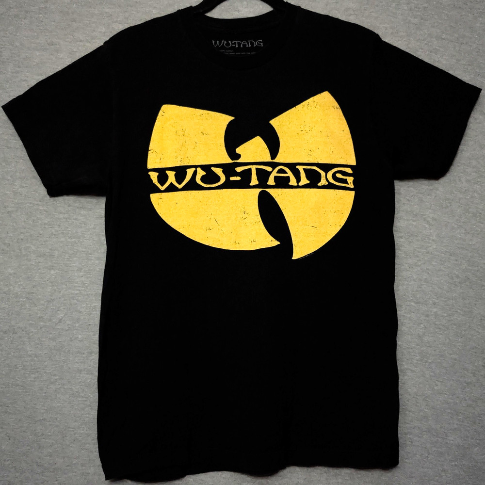 Wu-Tang Clan Classic Logo Medium Black Band Tee Shirt 19″ W X 27.5″ L