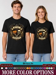 Stay Creepy Bat Skull Shirt, Gothic Pumpkin Halloween Horror Tee