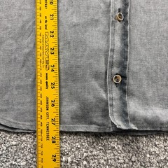 Carbon 2 Cobalt Shirt Men Large Gray Button Up 100% Linen Resort Travel Beach