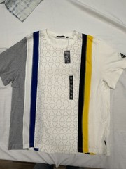 Sean John T Shirt Mens 3XL Colorblock Striped Graphic Tee Streetwear Y2K