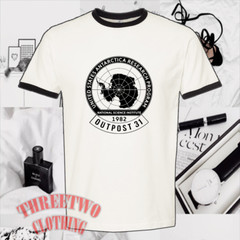 Outpost 31 The Thing Movie Men’s Ringer Black Size S to 3XL