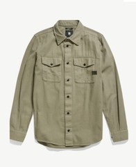 G Star G-Star Mens Shirt Marine Slim Long Sleeve in Green Size Small RRP £90
