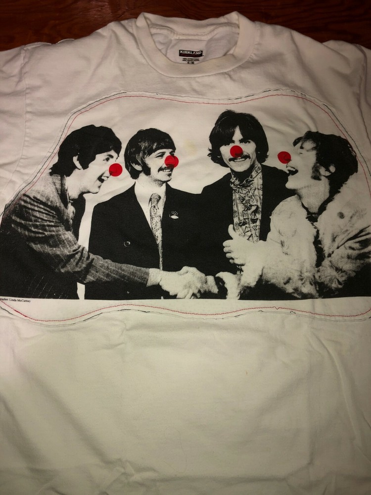 “THE BEATLES” Comic Relief RED NOSE DAY Stella McCartneyT-Shirt Size XL