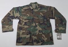Woodland Camouflage Mens Medium Reg Military BDU Shirt Tactical Army Fatigues