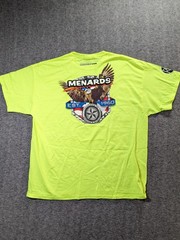 Menards Rheem Hi-Vis Neon Yellow T-Shirt 2XL Jerzees Dri-Power Active Eagle Logo