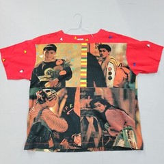 RARE VTG Fruits Asian Fashion Kids Montage Size L Multicolor All Over Print