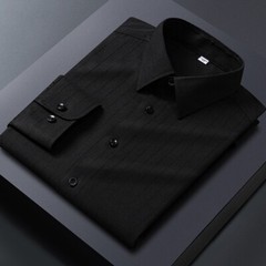 Mens Dress Striped Shirts Formal Business Long Sleeves Buttons Casual Shirts