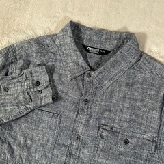 Outdoor Research Ironhorse Shirt Mens XL Blue Pockets Hemp Long Sleeve Huckberry