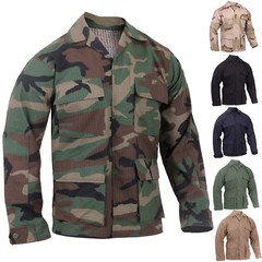 Tactical Ripstop BDU Shirt Military Fatigue Army Coat 4-Pocket Summer Weight