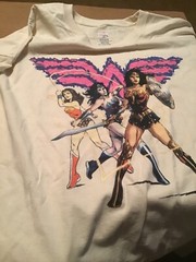 WONDER WOMAN OFF WHITE T-SHIRT 2X- LARGE 2019 HEAVY- COTTON PRE SHRUNK NEW!!