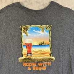 Tommy Bahama Relax 3XB Graphic T Shirt Cotton Room With A Beer Ocean Beach Sand
