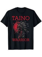 Taino Warrior Puerto Rico Heritage Boriken Pride T-Shirt, Unisex 100% Cotton Cas