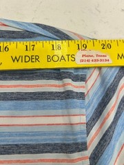 Johnnie-O McKinley Polo Shirt Mens XL Blue Stripe Performance Golf Resort