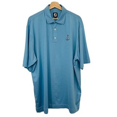 Foot Joy Golf Polo Men XXL 2XL Short Sleeve Stretch Blue Active Travel Vacation