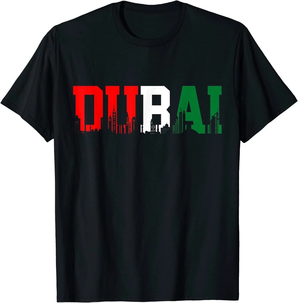 Dubai Skyline UAE Flag United Arab Emirates Souvenir Unisex T-Shirt