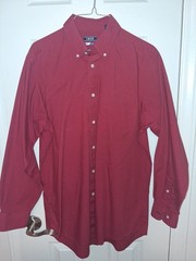 Izod Button Down Shirt Medium 15/15.5 32/33 Long Sleeve