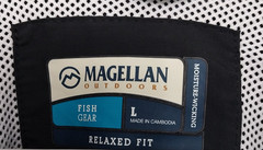NEW Magellan Outdoors Fish Gear Men’s L Shirt Relaxed Fit Black L/S w/ Pocket