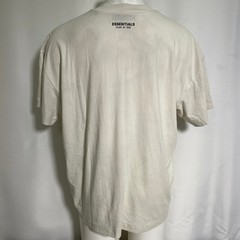 Fear of God Essentials Cream Bone V-Neck Oversized Boxy T-Shirt Men’s LARGE
