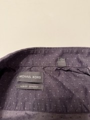 Michael Kors Slim Stretch Purple Long Sleeve Dress Shirt Button-up 15.5 32/33