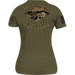 Grunt Style Women’s O.E.F. Veteran T-Shirt – Military Green