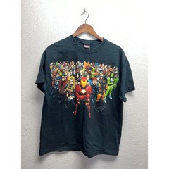 Marvel Universe Heroes Shirt Mad Engine Character Graphic Black Tee Superhero L