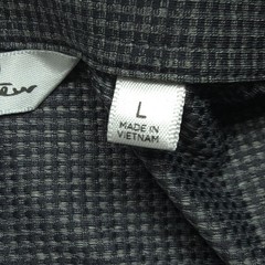 Travis Mathew Mens Shirt Large Heather Black Prestige 7 The D Button Up Casual L