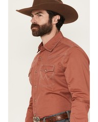 Wrangler Retro Men's Solid Long Sleeve Snap Western Shirt – 112365614