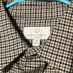 bananas republic Mens medium Micro Houndstooth Archive Cotton Button Down